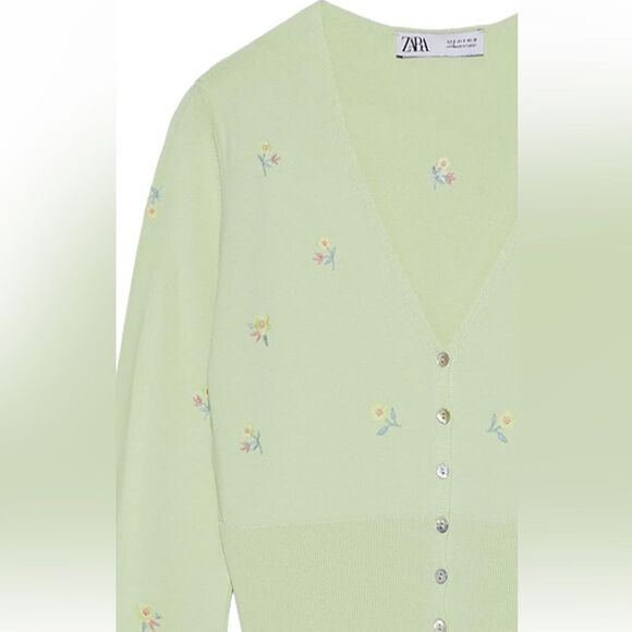 ZARA EMBROIDERED FLOWER JACKET - Picture 7 of 7